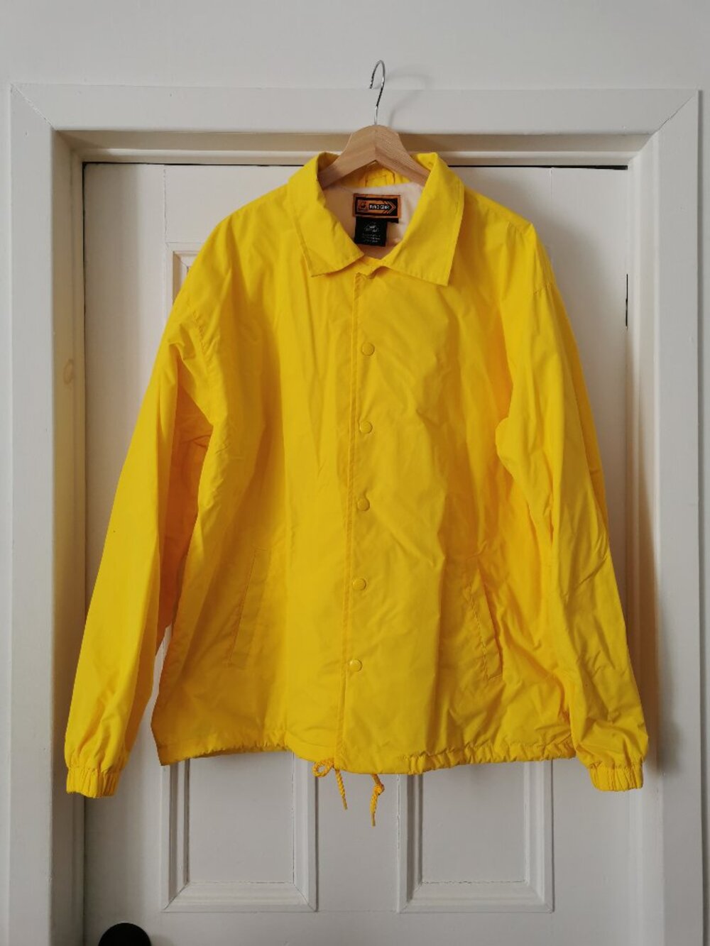 Vintage bright yellow raincoat